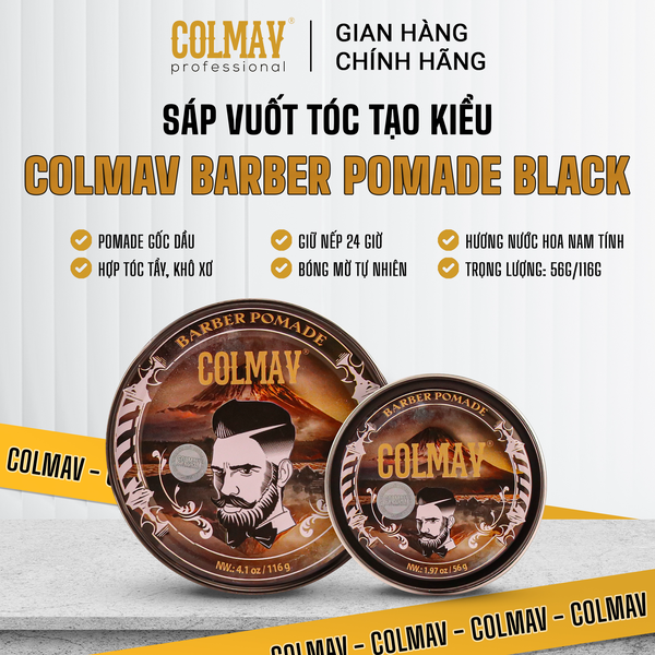 Wax dầu đen Colmav Barber Pomade (Black) 116g